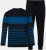 JP1880 Pyjamas Two-piece Long Sleeve with Stripes Blue - Apakšveļa un peldšorti - Apakšveļa - 2XL-8XL