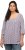 Ulla Popken Polka Dot 3/4 Sleeve Square Neck A-Line Tee Light Blue-Grey - Apdrukāti T-krekli sievietēm - 
