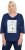 Ulla Popken Decorative Plant 3/4 Sleeve T-Shirt Ink Blue - Apdrukāti T-krekli sievietēm - 