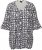 Ulla Popken Geometric Print Trumpet Sleeve Tee Black - Apdrukāti T-krekli sievietēm - 