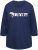 Ulla Popken Queens 3/4 Sleeve Graphic Tee Ink Blue - Apdrukāti T-krekli sievietēm - 