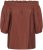 Kaffe Curve Neela Off-Shoulder Blouse Henna Brown - Blūzes & tunikas - 