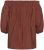 Kaffe Curve Neela Off-Shoulder Blouse Henna Brown - Blūzes & tunikas - 