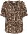 Kaffe Curve Ami Short Sleeve Blouse Printed Leopard - Blūzes & tunikas - 