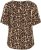 Kaffe Curve Ami Short Sleeve Blouse Printed Leopard - Blūzes & tunikas - 