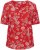 Kaffe Curve Ami Short Sleeve Blouse Printed Poppy Red - Blūzes & tunikas - 
