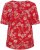 Kaffe Curve Ami Short Sleeve Blouse Printed Poppy Red - Blūzes & tunikas - 