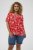 Kaffe Curve Ami Short Sleeve Blouse Printed Poppy Red - Blūzes & tunikas - 