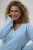 Kaffe Curve Jilanda V-Neck Pullover Blue - Džemperi & adījumi - 