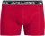 Jack & Jones Hector Solid Trunks 3-Pack Navy/Red/Grey - Bokseršorti - Vīriešu lielie bokseru šorti