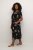 Kaffe Curve Jenna Kleita Melns/Brown Flower apdruka - Kleitas - 