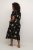 Kaffe Curve Jenna Kleita Melns/Brown Flower apdruka - Kleitas - 