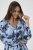 Kaffe Curve Aliana Dress Blue Flower Animal - Midi kleitas - 
