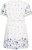 Kaffe Curve Rosa Mini Dress Blue Tones Border Flower - Vasaras kleitas - 