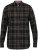 D555 Destin Checked Long Sleeve Shirt Black/Tan Check - Krekli ar garām piedurknēm - 