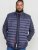 D555 WICKHAM 1 Puffer Gilet with Burgundy Lining Navy - Vestes - Vestes lielos izmēros