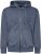 Kam Jeans 7082 Garment DYE with Zipper Hoodie Vintage Indigo - Džemperi un džemperi ar kapuci - Džemperi - 2XL-14XL