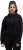 Ulla Popken Ribbed Inset Zip Collar Hoodie Black - Džemperi un džemperi ar kapuci - 
