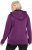 Ulla Popken Sweater Knit Fleece Hoodie Aubergine - Džemperi un džemperi ar kapuci - 