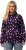 Ulla Popken Floral Print Drawstring Collar Hoodie Black - Džemperi un džemperi ar kapuci - 