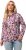 Ulla Popken Floral Print Drawstring Collar Hoodie Vanilla - Džemperi un džemperi ar kapuci - 