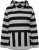 Ulla Popken Mixed Stripe Long Sleeve Hoodie Black - Džemperi un džemperi ar kapuci - 