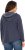Ulla Popken Open Edged Long Sleeve V-Neck Hoodie Navy - Džemperi un džemperi ar kapuci - 