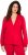 Ulla Popken Plunge Neck Long Sleeve Hoodie Salsa Red - Džemperi un džemperi ar kapuci - 