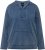 Ulla Popken Raw Hem Long Sleeve Hoodie Night Blue - Džemperi un džemperi ar kapuci - 