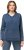 Ulla Popken Raw Hem Long Sleeve Hoodie Night Blue - Džemperi un džemperi ar kapuci - 
