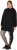 Ulla Popken Longline Lace Up Hoodie Black - Džemperi un džemperi ar kapuci - 