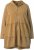 Ulla Popken Tiered Flounce Panel Zip Up Hoodie Mocha Brown - Džemperi un džemperi ar kapuci - 