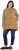Ulla Popken Tiered Flounce Panel Zip Up Hoodie Mocha Brown - Džemperi un džemperi ar kapuci - 