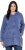Ulla Popken Tiered Flounce Panel Zip Up Hoodie Atlantic Blue - Džemperi un džemperi ar kapuci - 