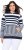 Ulla Popken Oversized Striped Long Sleeve Hoodie Ink Blue - Džemperi un džemperi ar kapuci - 