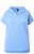 Ulla Popken Quick Drying Short Sleeve Hoodie Light Blue - Džemperi un džemperi ar kapuci - 