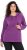 Ulla Popken Rhinestone Drawstring Moon Wash Hoodie Light Plum - Džemperi un džemperi ar kapuci - 