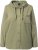 Ulla Popken Mixed Texture Button Down Hoodie Pond Green - Džemperi un džemperi ar kapuci - 