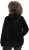 Ulla Popken Teddy Fleece Zip-Up Hoodie Black - Džemperi un džemperi ar kapuci - 