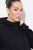 Ulla Popken Mix Fabric Reflective Trim Zip Hoodie Black - Džemperi un džemperi ar kapuci - Mīksti džemperi un jakas