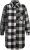 Ulla Popken Mixed Plaid Long Sleeve Button Down Shacket Black - Jakas - 