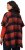Ulla Popken Oversized Plaid Wing Collar Poncho Red Orange - Jakas - 