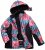 Ulla Popken HYPRAR Graphic Stripe Fully Lined Ski Jacket Teal - Jakas - 