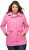 Ulla Popken HYPRAR Striped Triple Function Jacket Fuchsia Pink - Jakas - 