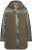 Ulla Popken Mixed Texture Fleece Quilted Jacket Olive - Jakas - 