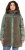 Ulla Popken Mixed Texture Fleece Quilted Jacket Olive - Jakas - 
