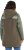 Ulla Popken Mixed Texture Fleece Quilted Jacket Olive - Jakas - 