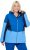 Ulla Popken HYPRAR Performance Colorblock Ski Jacket Denim Blue - Jakas - 