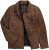 JP1880 Leather Jacket Nubuck Shirt Collar Brown - Jakas & Lietus apģērbs - Jakas - 2XL-12XL