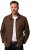 JP1880 Leather Jacket Nubuck Shirt Collar Brown - Jakas & Lietus apģērbs - Jakas - 2XL-12XL
